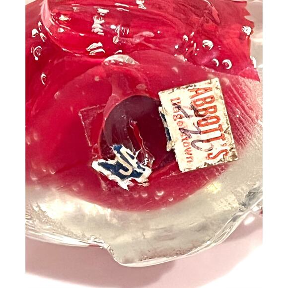 Norcrest Handblown Fish Art Glass Red Control Bubble PAPERWEIGHT Japan 4” Figure - Picture 4 of 7